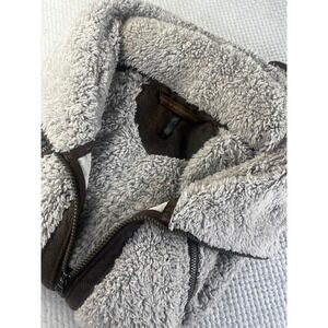 Kuhl Flight Hoody Womens XL CreamPlush‎ Fleece Full Zip Jacket Stowaway Hood